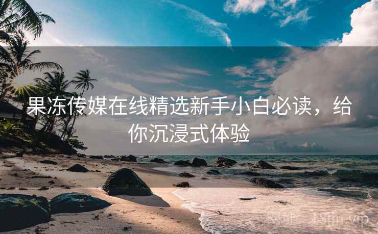果冻传媒在线精选新手小白必读，给你沉浸式体验